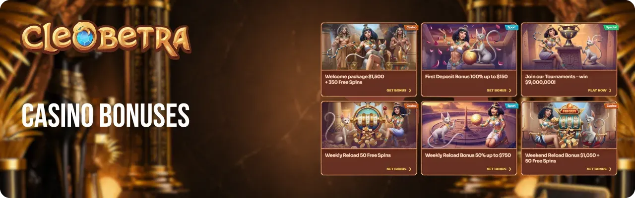 Casino Bonuses in casino Cleobetra
